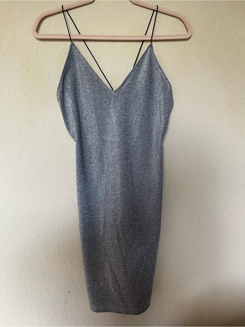 Divided Silver Sparkle Slip Mini Dress